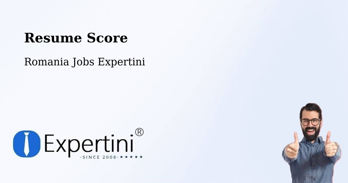 Resume Score & Job Description Match Tool – Sector 1 - Romania Jobs Expertini